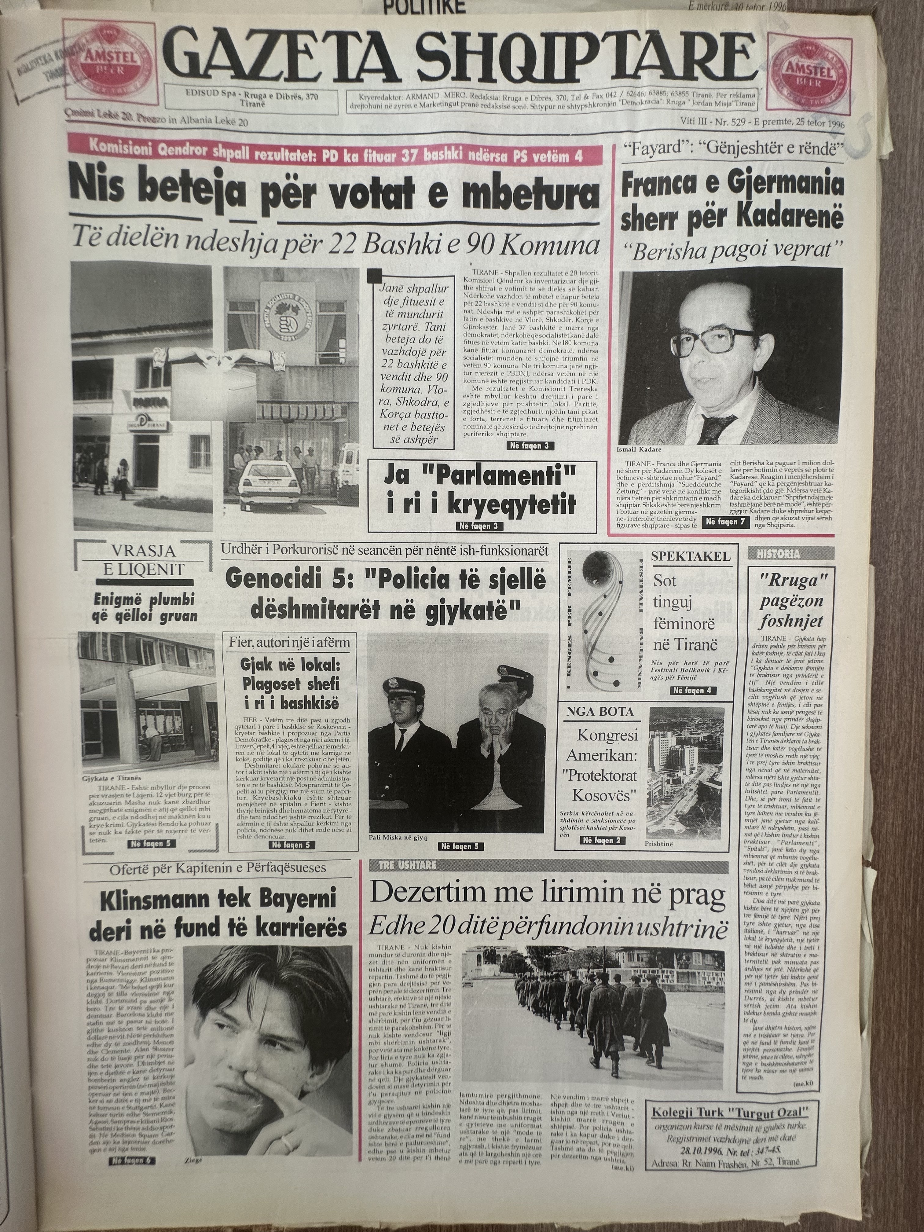 Gazeta Shqiptare 1996-10-25